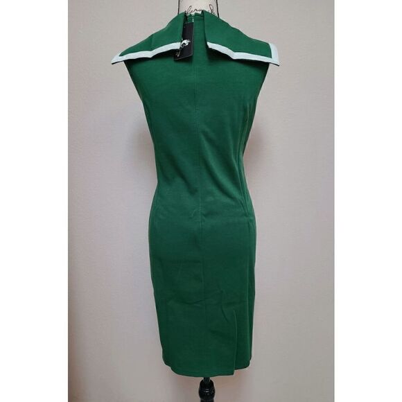 Retro Vintage Pinup 1950s Classy Elegant Collar Pencil Slit Dress SIZE XXL NWT - Picture 8 of 15